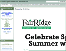 Tablet Screenshot of fairridgerecreation.org